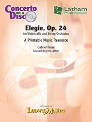 Elegie, Op. 24 Orchestra sheet music cover Thumbnail